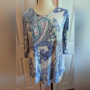 Chico's Long Tunic Style Top Size 2